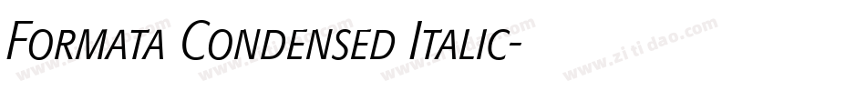 Formata Condensed Italic字体转换